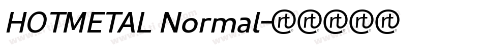HOTMETAL Normal字体转换